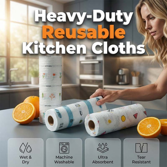 🧽 50% OFF | Paños Multiusos Desechables – Absorbentes, Sin Pelusa, Sin Rayas