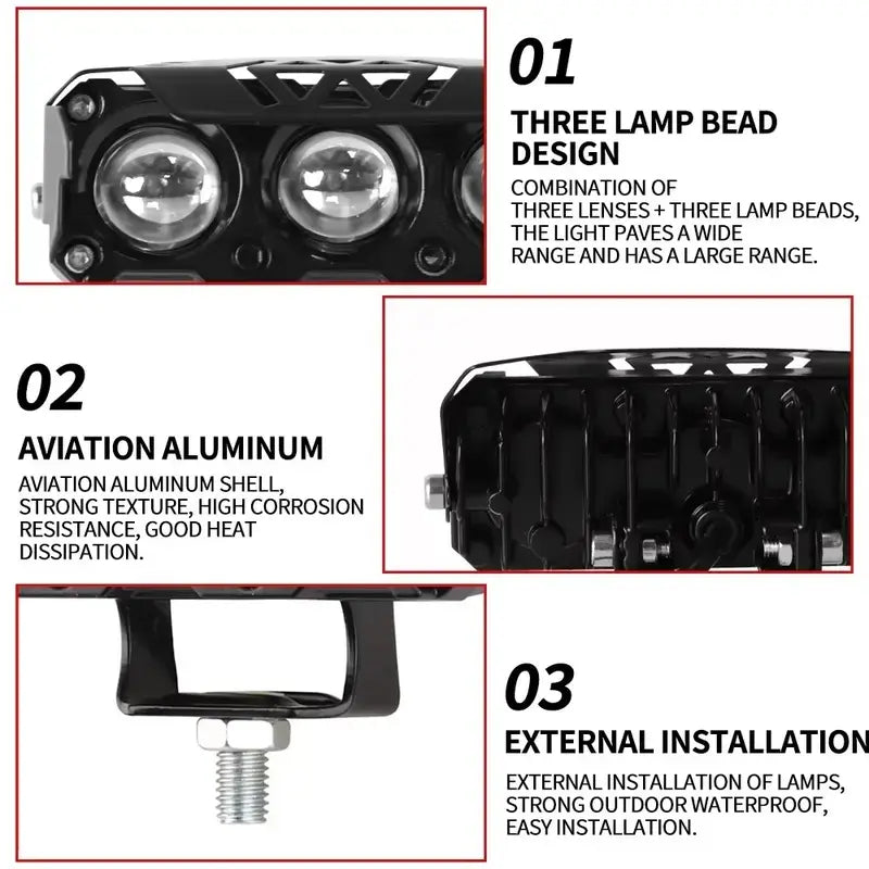 LED Spotlight Dual-Color Hi/Low Beam FogLamps