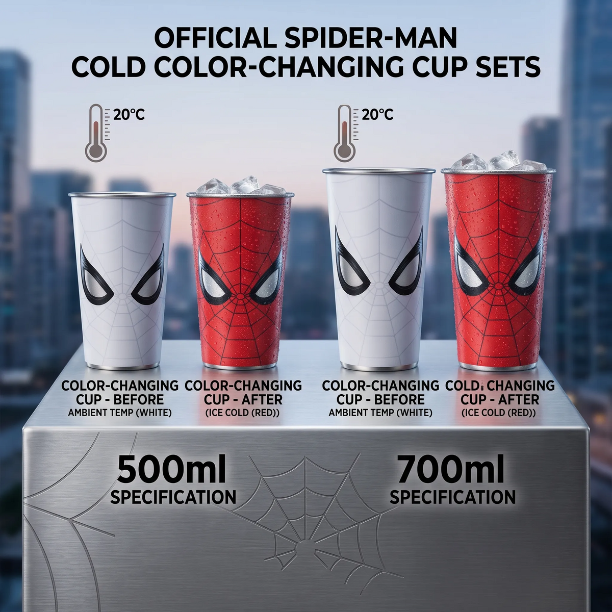 50% off - Spidey Color-Changing Tumbler | Cold-Reactive Iced Cup