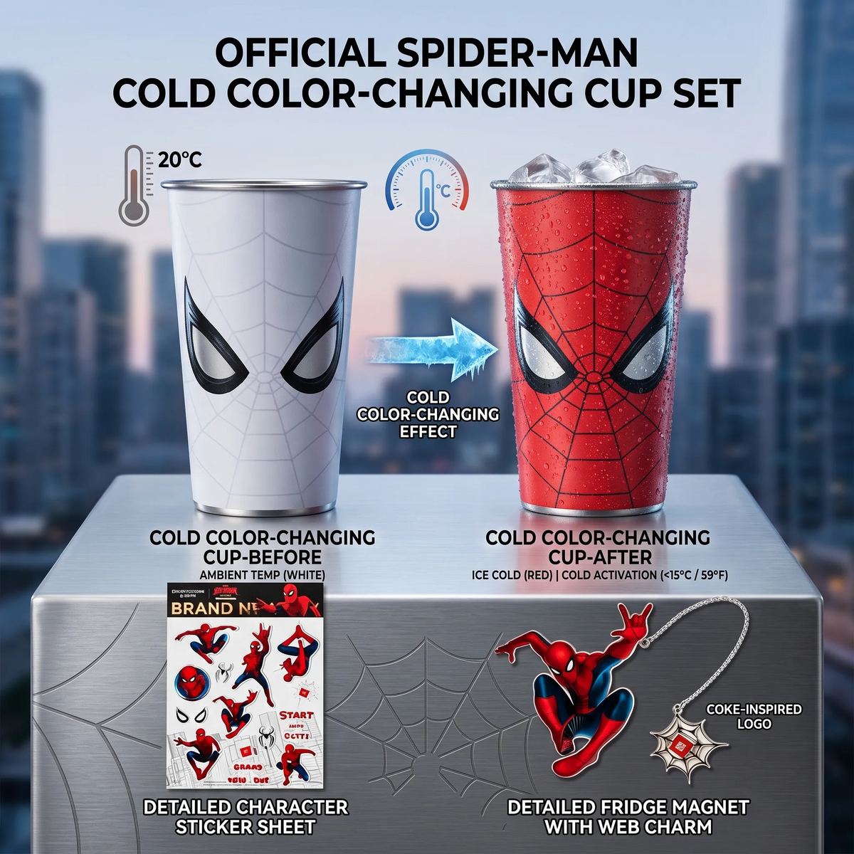 50% off - Spidey Color-Changing Tumbler | Cold-Reactive Iced Cup